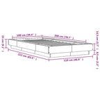 Bettgestell Braun Eichen-Optik 100x200 cm Holzwerkstoff