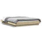 Bettgestell Sonoma-Eiche 140x190 cm Holzwerkstoff