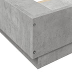 Bettgestell Betongrau 135x190 cm Holzwerkstoff