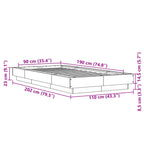 Bettgestell Sonoma-Eiche 90x190 cm Holzwerkstoff