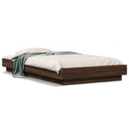 Bettgestell Braun Eichen-Optik 75x190 cm Holzwerkstoff