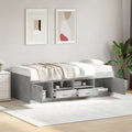 Tagesbett mit Schubladen ohne Matratze Betongrau 90x190 cm