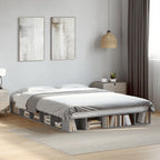 Bettgestell Grau Sonoma 150x200 cm Holzwerkstoff