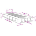 Bettgestell Sonoma-Eiche 75x190 cm Holzwerkstoff
