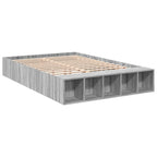 Bettgestell Grau Sonoma 135x190 cm Holzwerkstoff
