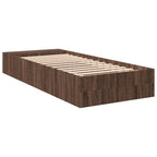 Bettgestell Braun Eichen-Optik 90x190 cm Holzwerkstoff