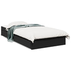 Bettgestell mit Schubladen Schwarz 90x190 cm Holzwerkstoff