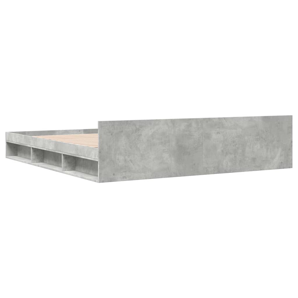 Bettgestell mit Schubladen Betongrau 180x200 cm Holzwerkstoff