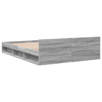Bettgestell mit Schubladen Grau Sonoma 140x200 cm Holzwerkstoff