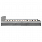 Bettgestell mit Schubladen Grau Sonoma 140x190 cm Holzwerkstoff