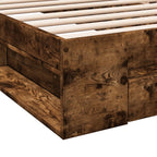 Bettgestell mit Schublade Räuchereiche 90x190 cm Holzwerkstoff