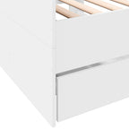 Tagesbett mit Schubladen ohne Matratze Weiß 100x200 cm
