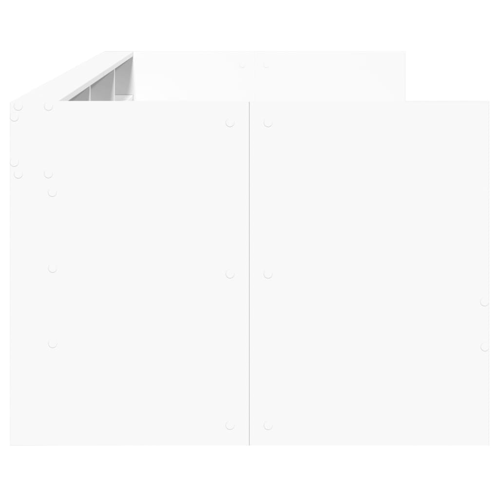 Tagesbett mit Schubladen ohne Matratze Weiß 90x200 cm