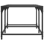 Couchtisch mit Glasplatte Transparent 98,5x50x40 cm Stahl