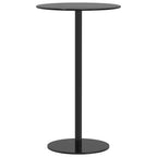 Gartentisch Rund Schwarz Ø60x105 cm Stahl