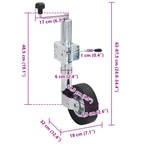 Stützrad 60 mm mit 2 Stützrohren und 3 Klemmen