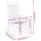 Schaukelstühle mit Gebogenen Sitzen 2 Stk Weiß Massivholz Tanne