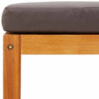 Gartenhocker mit Kissen 65x65x29 cm Massivholz Akazie