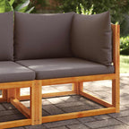 Gartensofa-Ecke mit Kissen Holz Akazie & Seil