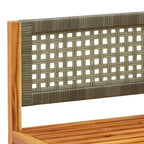 Gartensofa ohne Armlehnen mit Kissen Holz Akazie & Rattan
