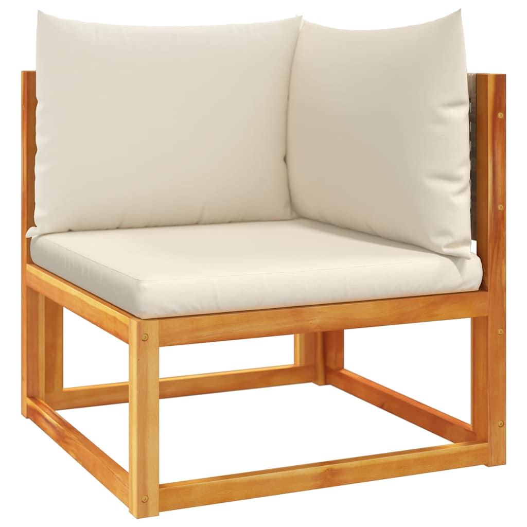 Gartensofa-Ecke mit Kissen Holz Akazie & Rattan