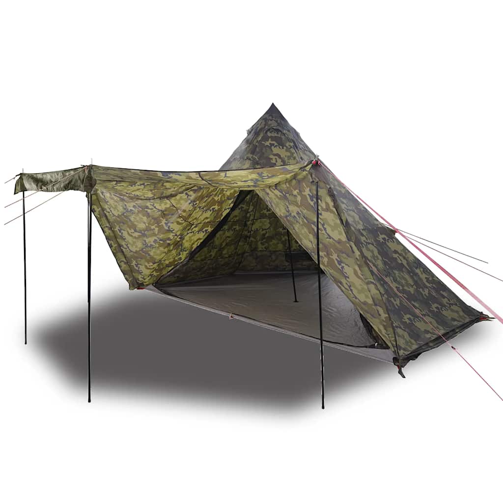 Tipi-Familienzelt 8 Personen Tarnmuster Wasserdicht