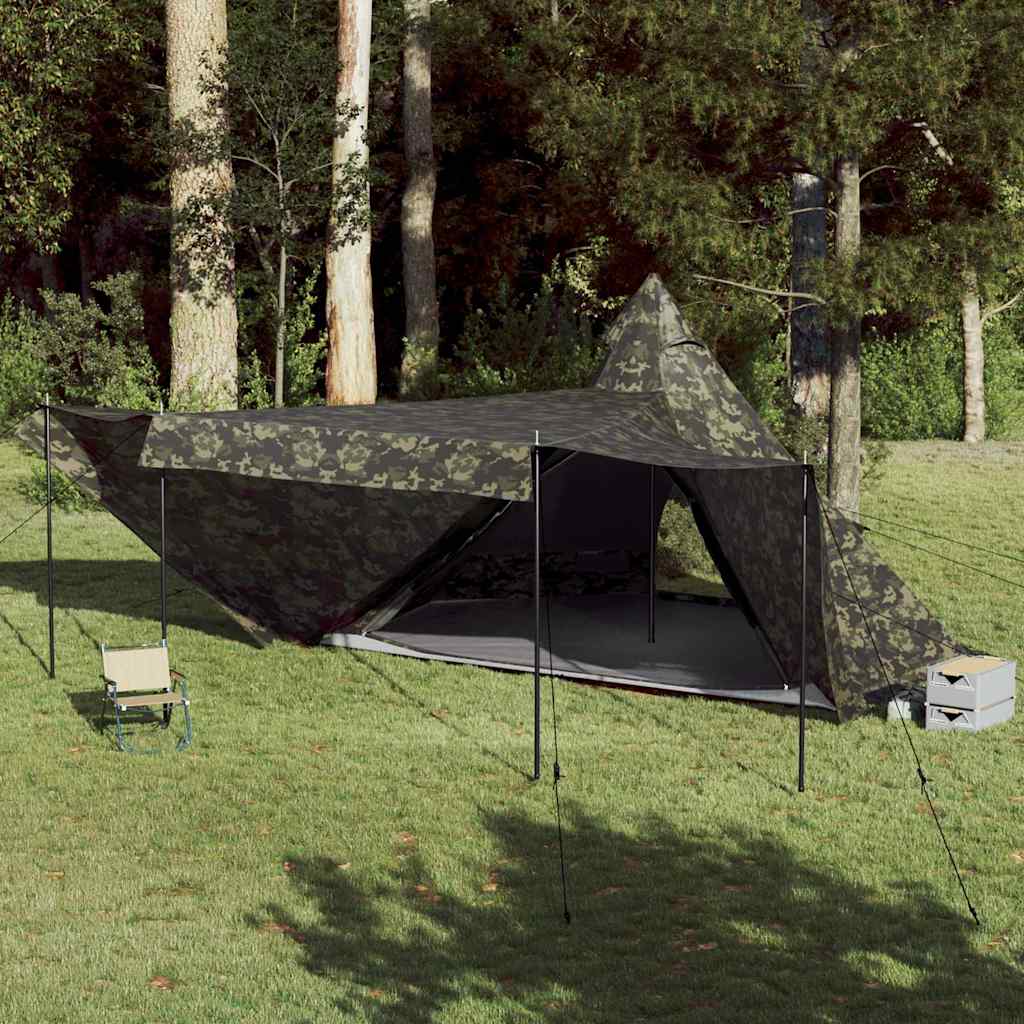 Tipi-Familienzelt 8 Personen Tarnmuster Wasserdicht