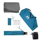 Camping-Windschutz Blau 510x153 cm Wasserdicht