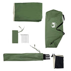 Camping-Windschutz Grün 490x123 cm Wasserdicht