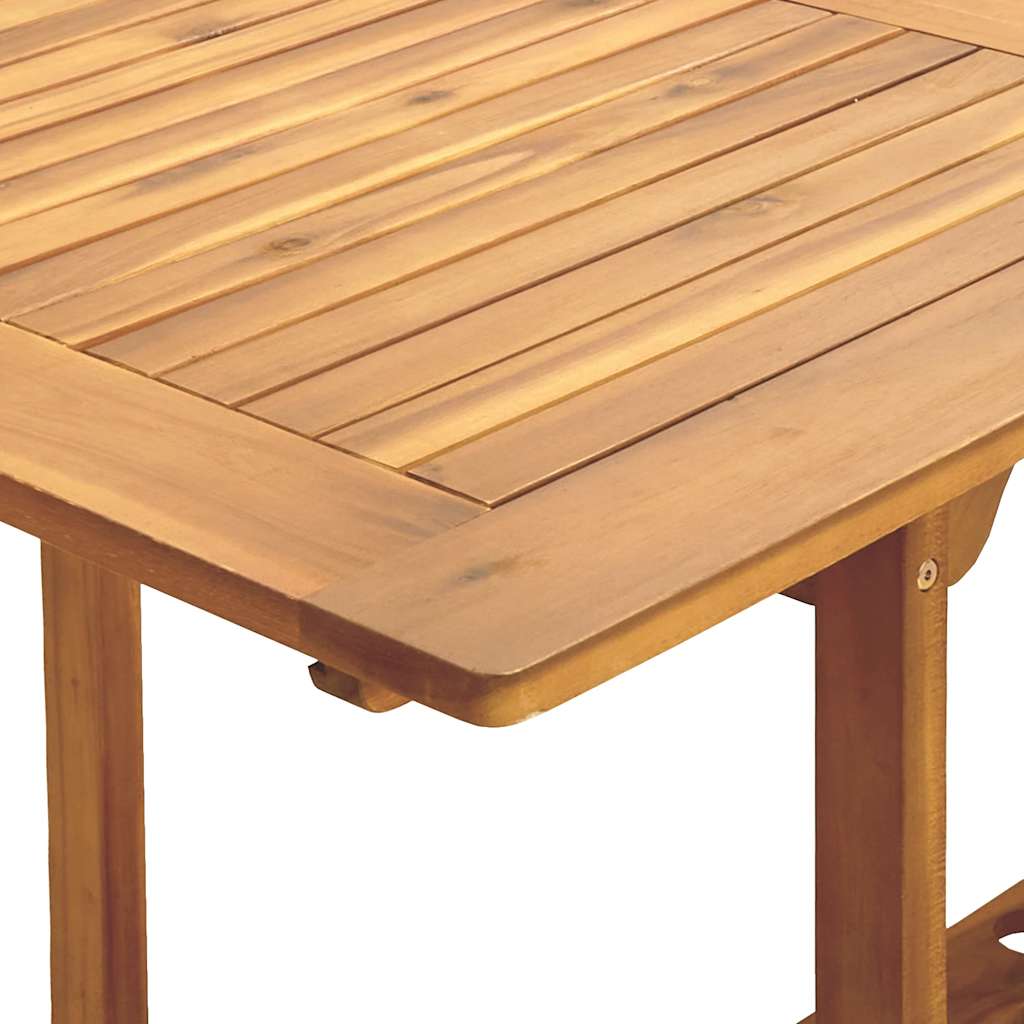 7-tlg. Garten-Essgruppe Stoff und Massivholz Cremeweiß