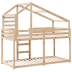 Etagenbett ohne Matratze 90x200 cm Massivholz Kiefer