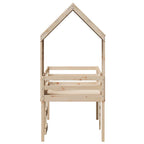 Hochbett mit Dach 90x200 cm Massivholz Kiefer