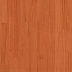 Hochbett mit Dach Wachsbraun 75x190 cm Massivholz Kiefer