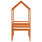 Hochbett mit Dach Wachsbraun 90x200 cm Massivholz Kiefer