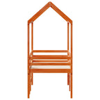 Hochbett mit Dach Wachsbraun 80x200 cm Massivholz Kiefer