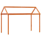 Hochbett mit Dach Wachsbraun 90x190 cm Massivholz Kiefer