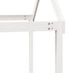 Hochbett mit Dach Weiß 75x190 cm Massivholz Kiefer
