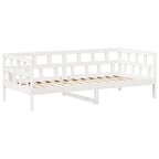 Tagesbett Set mit Dach Weiß 80x200 cm Massivholz Kiefer