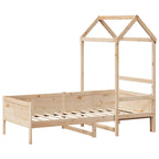 Tagesbett mit Dach 80x200 cm Massivholz Kiefer