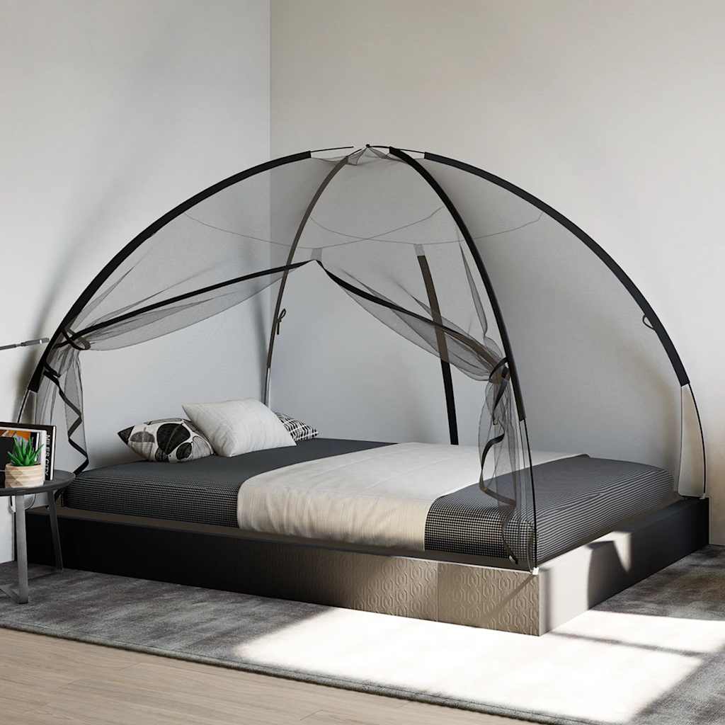 Moskito-Netzzelt Mongolisch 220 Schwarz 200x150x140 cm