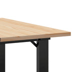 Couchtisch O-Gestell 70x70x40cm Massivholz Kiefer und Stahl