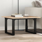 Couchtisch O-Gestell 70x70x40cm Massivholz Kiefer und Stahl