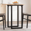 Esstisch O-Gestell 50x50x75 cm Massivholz Kiefer und Stahl