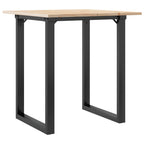 Esstisch O-Gestell 70x70x75 cm Massivholz Kiefer und Stahl