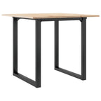 Esstisch O-Gestell 80x80x75 cm Massivholz Kiefer und Stahl