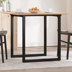 Esstisch O-Gestell 80x80x75 cm Massivholz Kiefer und Stahl