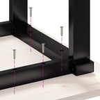 Esstisch O-Gestell 140x80x75 cm Massivholz Kiefer und Stahl