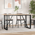 Esstisch O-Gestell 140x80x75 cm Massivholz Kiefer und Stahl