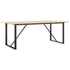 Esstisch O-Gestell 200x100x75cm Massivholz Kiefer und Stahl