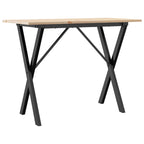 Esstisch X-Gestell 100x50x75 cm Massivholz Kiefer und Stahl